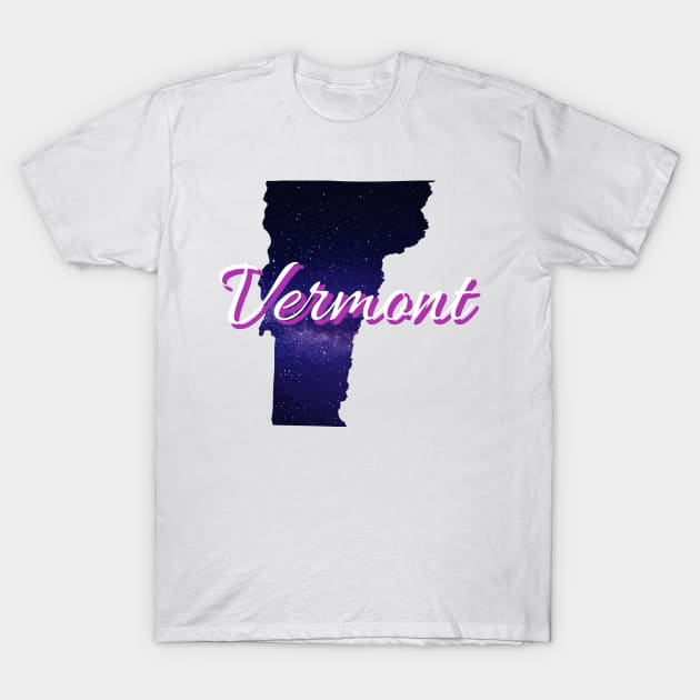 Galactic States - Vermont T-Shirt T-Shirt by Daniela A. Wolfe Designs